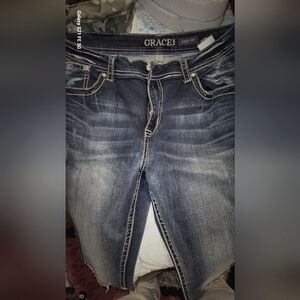 Grace cut off jean shorts